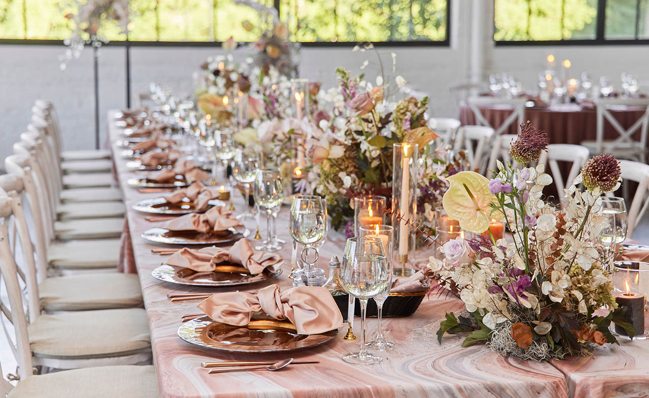 Wedding table setting